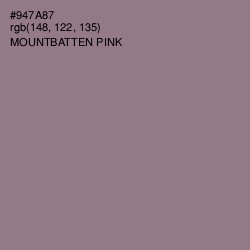 #947A87 - Mountbatten Pink Color Image